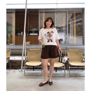 Q了个T 大码女装微胖mm巨好看t恤花边短裤夏季时髦高级感漂亮套装