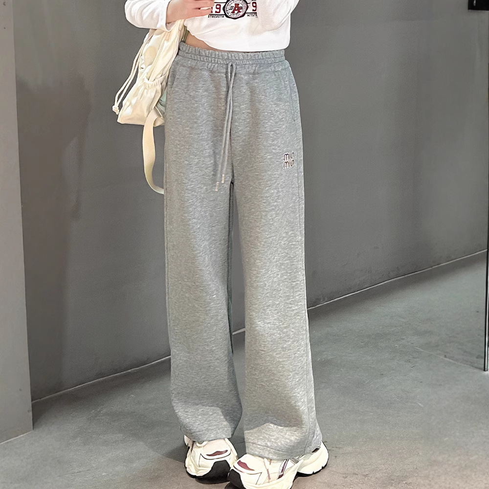 女童直筒阔腿裤2024新款儿童中大童女孩运动休闲卫裤秋装春秋长裤