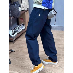 工装 美式 长裤 男女同款 2025新款 休闲裤 机能小三角白标宽松锥形薄款
