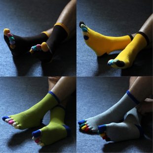 五指袜男袜子 脚趾袜 男吸汗防臭舒适五指袜春秋中筒四季 棉质男士