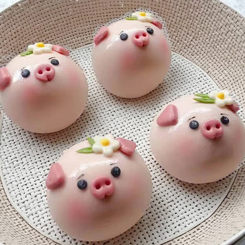 小猪萌包子馒头儿童包馅辅食花样造型家用DIY烘焙切模工具