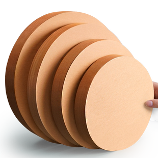 元浩圆形牛皮纸卡纸硬美术绘画幼儿园手工36/33/25/29cm加厚白色黑色彩色棕色画纸圆卡纸纸板卡其色圆盘打底