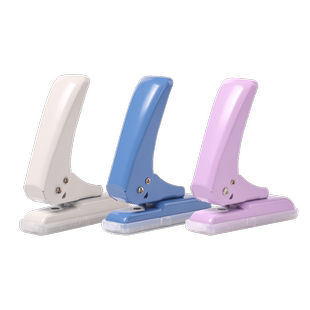 可得优打孔机单孔圆孔手动装订A4纸张文件一次性打孔40张可订加厚打眼打洞器手工diy活页手账资料学生文具