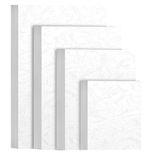 元浩白色封面纸A3加长皮纹纸a3+胶装封皮230g光面白卡纸平面凹凸硬布纹标书装订书籍文件合同皮文纹路条纹纸