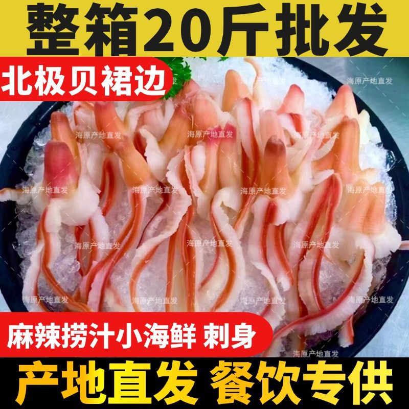 北极贝裙边丝速冻冷冻北极贝裙边丝刺身料理日料寿司同款食材生鲜