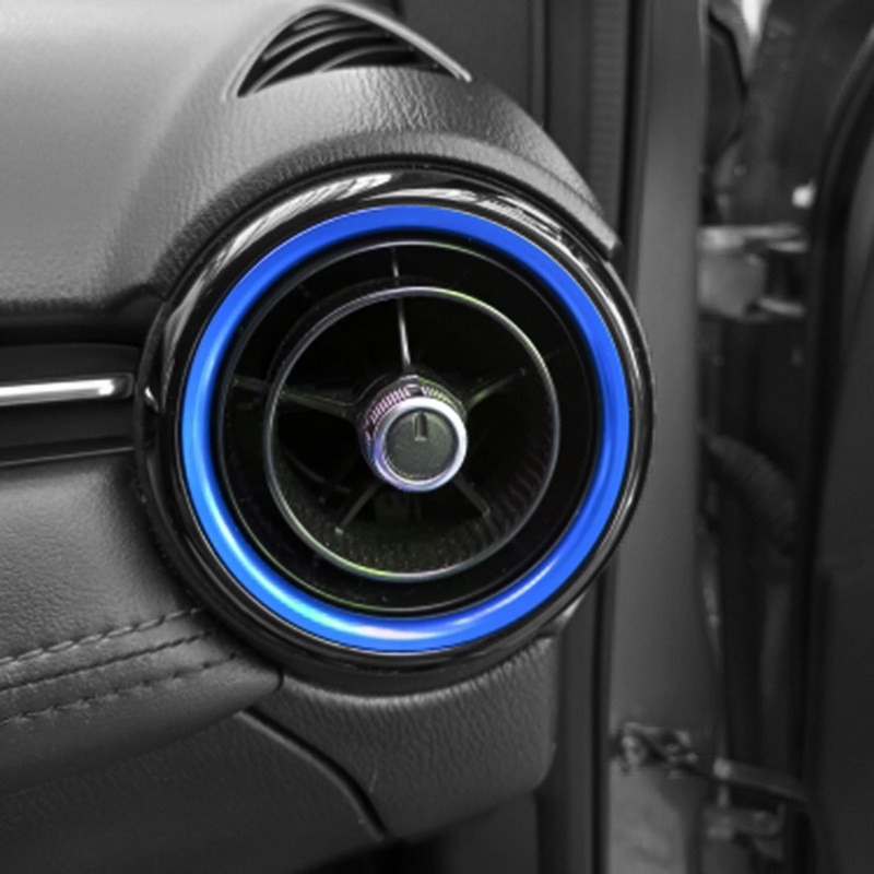 适用于马自达mx5空调出风口装饰圈内饰贴cx-3改装加装升级配件