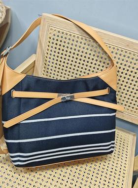 外贸出口尾货清仓大甩卖头层牛皮配布凯利真皮腋下库存捡漏女士包