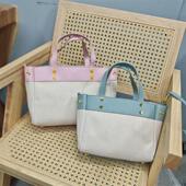 外贸出口尾货清仓大甩卖帆布配真皮特价 处理库存牛皮斜挎捡漏女包