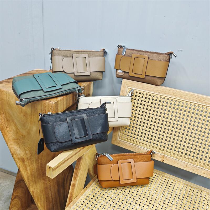 头层牛皮腋下时尚迷你真皮女包