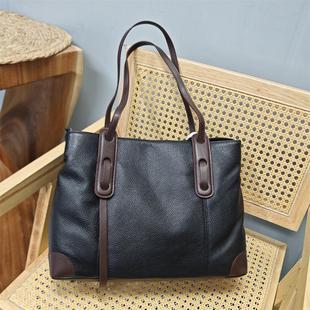 品牌头层牛皮托特手提公文包文件大包专柜品牌清货特价 处真皮女包