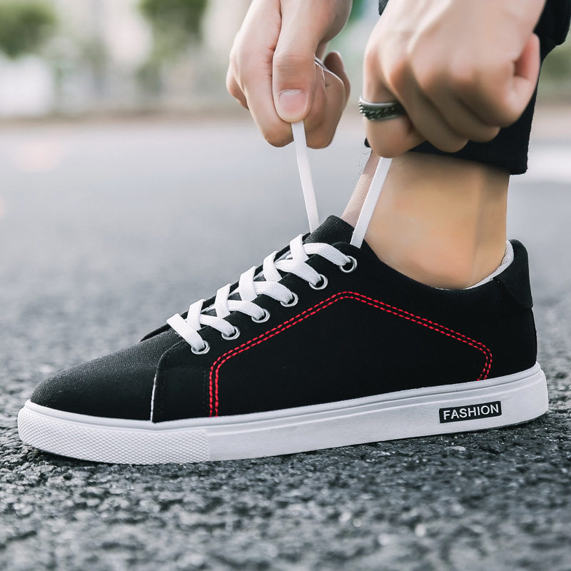 2019春季新款男士时尚帆布鞋潮流男鞋韩版休闲鞋男子滑透气板鞋在类目 流行男鞋, 帆布鞋中 - 来自Buy2taobao.com提供专业的淘宝代购服务