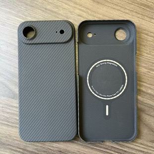 适用苹果iPhone air超薄芳纶凯夫手机壳磁吸真碳纤维精孔1细纹600D粗纹1500