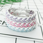 ins日韩森系编织手绳情侣手环闺蜜手链手环女三人款 女学生饰品