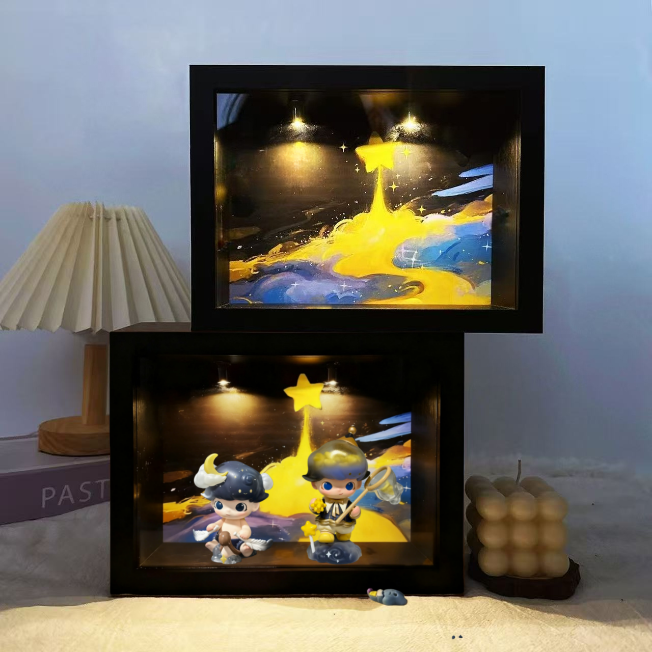 星空主题手办收纳盒带灯光