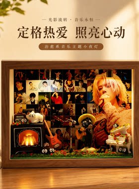 音乐微缩小屋相框音乐小夜灯定制