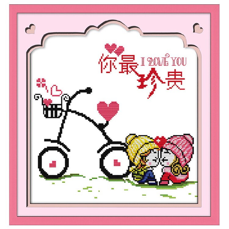 十字绣新款好看简单客厅卧室温馨生日简约卡通人物画礼物珍贵永远