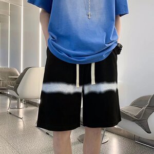 短裤男夏季潮流冰丝五分裤直筒沙滩中裤运动休闲裤男WD08P25图片