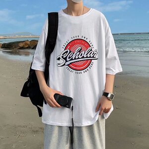 纯棉夏季新款短袖男韩版T恤宽松休闲圆领T606图片