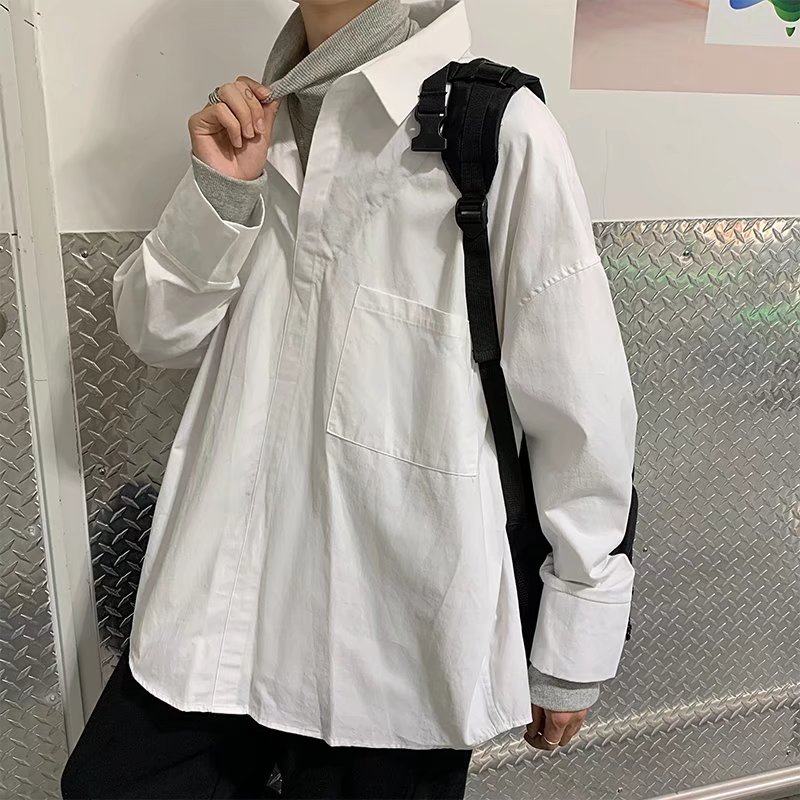 假两件衬衫男设计感小众冷淡风轻熟C75P45图片