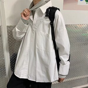假两件衬衫男设计感小众冷淡风轻熟C75P45图片