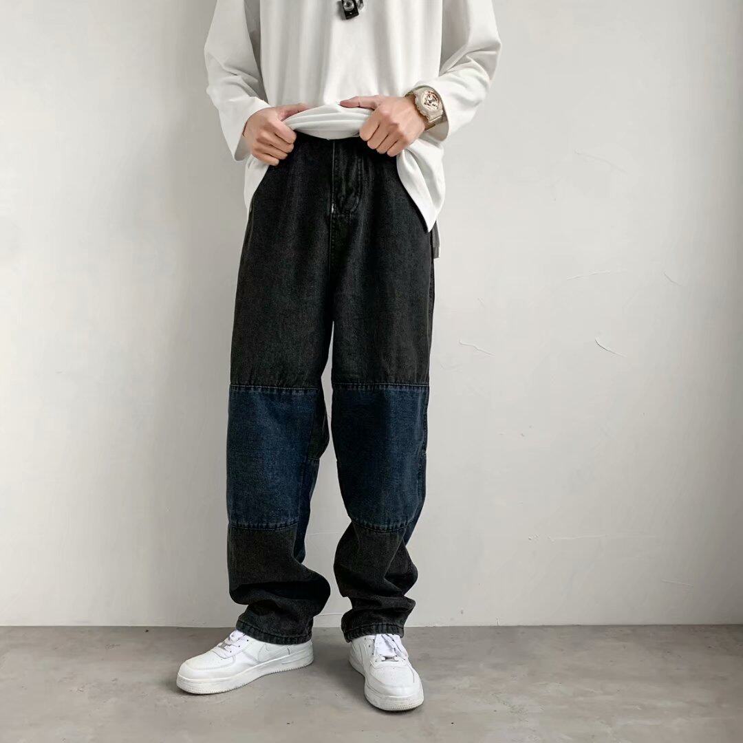 牛仔裤男士直筒韩版潮流九分修身小脚裤潮牌百搭休闲长裤N942P43图片