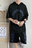 夏季套装短袖t恤男宽松休闲运动两件套五分TD13P32，男装休闲套装，星座1116-2