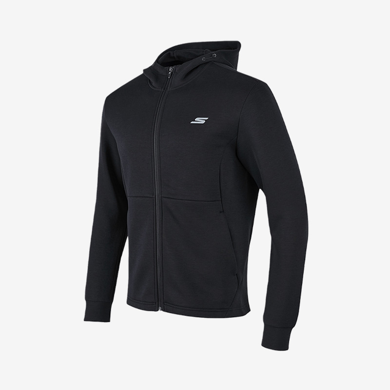 Skechers/斯凯奇正品夏季新款男子时尚针织休闲夹克外套