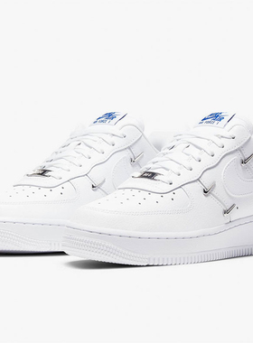 Nike/耐克正品 Nike Air Force1 AF1四钩纯白 白黑空板鞋CT1990