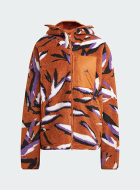 Adidas/阿迪达斯正品 JAQ FLEECE 女士羊羔毛保暖舒适外套IK9340