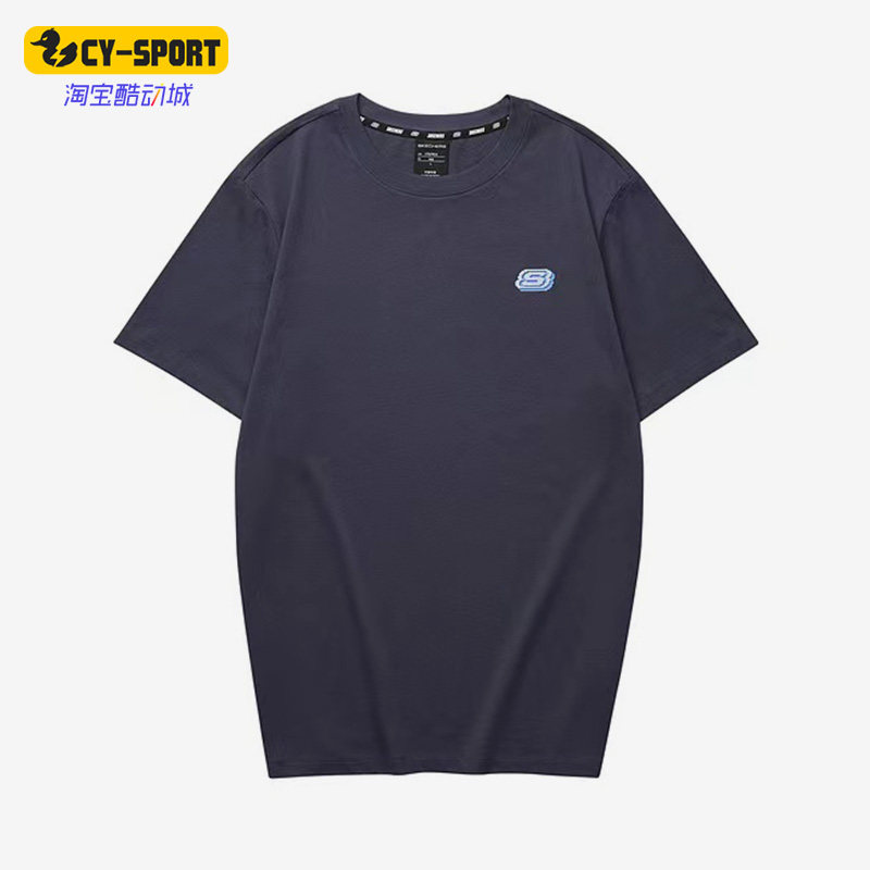 Skechers/斯凯奇正品夏季新款男子休闲简约透气短袖T恤 L122M085