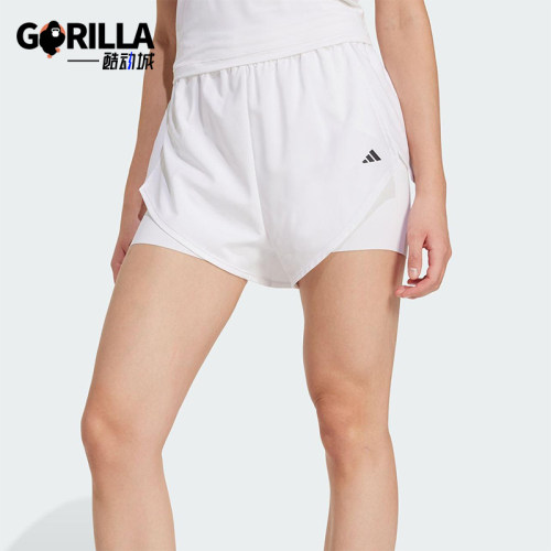 Adidas/阿迪达斯正品2025夏季款女士高腰经典运动训练短裤KB3141