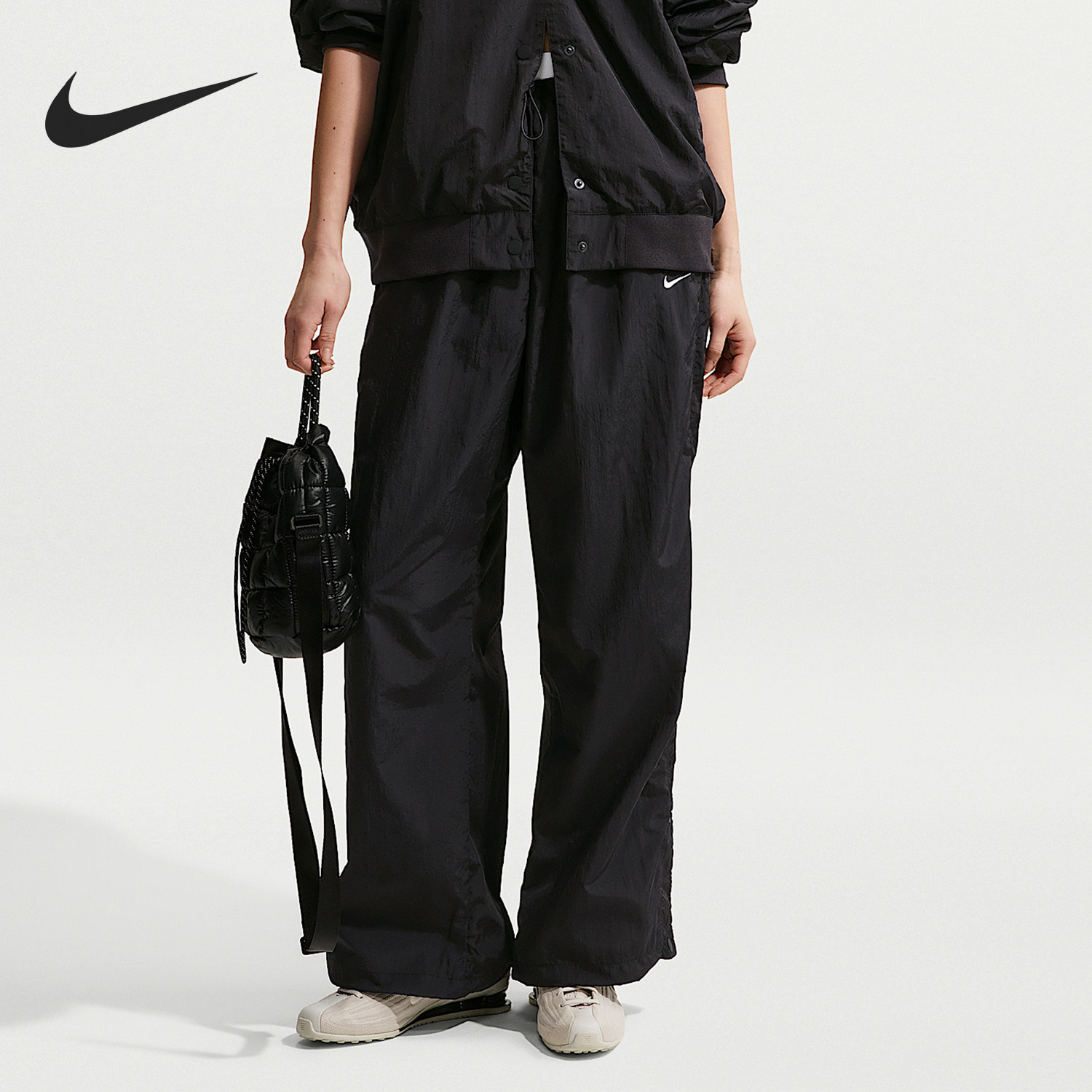 Nike/耐克官方正品Sportswear女士高腰直筒休闲长裤IF0335-010,运动服/休闲服装,运动长裤,淘宝优惠券,粉丝福利购,淘宝优惠卷