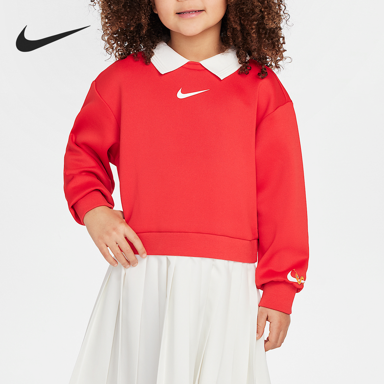 Nike/耐克正品2024新款小童时尚简约针织连衣裙II0377-657