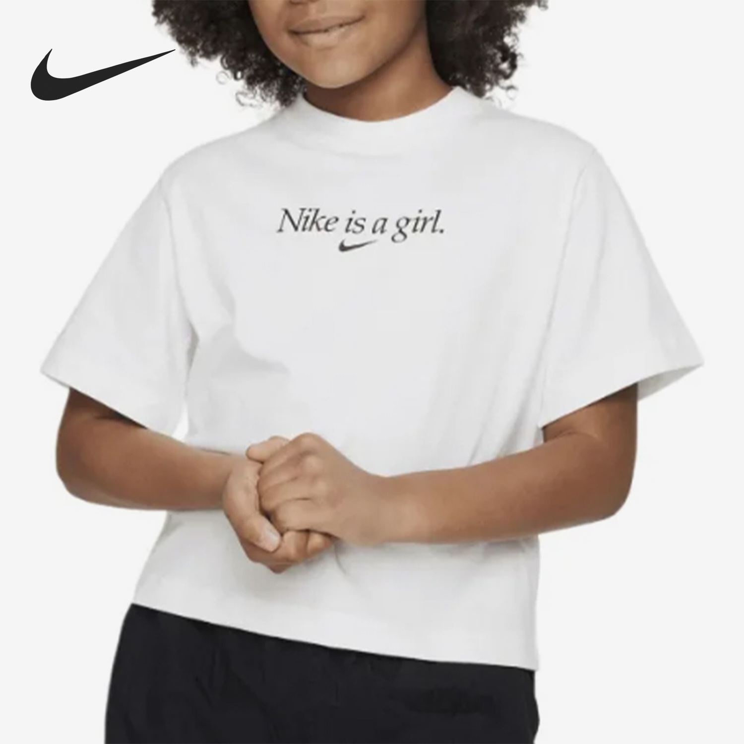 Nike/耐克正品夏季新款大童休闲圆领透气运动短袖FD0940-100