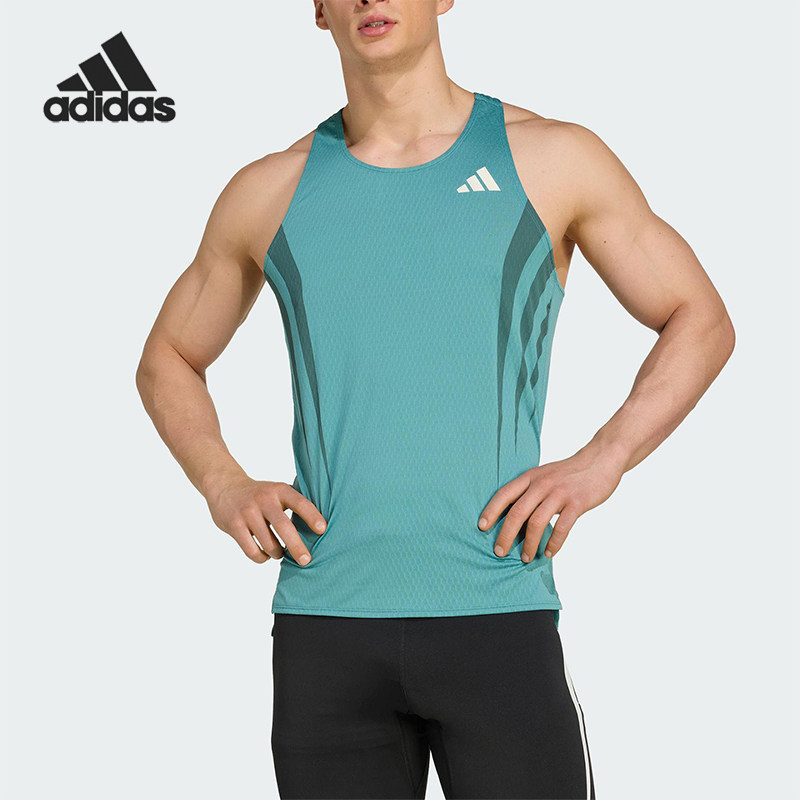 Adidas/阿迪达斯正品2025夏季款男士运动风跑步工字背背心JV9307