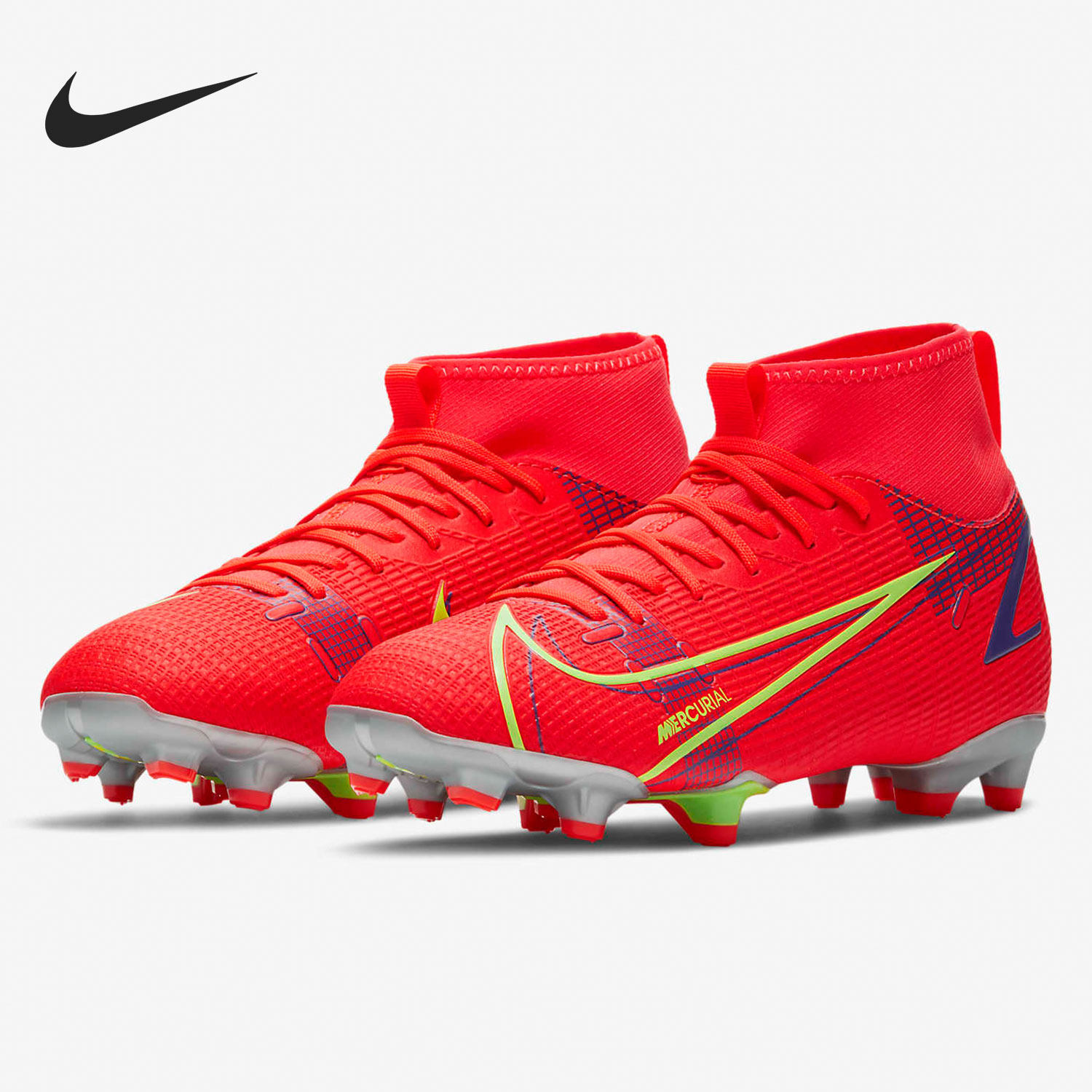 Nike/耐克正品JR SUPERFLY8 ACADEMY FG/MG大童足球鞋 CV1127-600