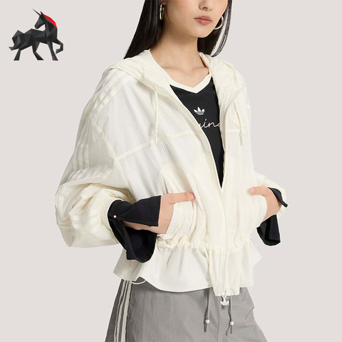 Adidas/阿迪达斯正品P WINDBREAKR女士三叶草时尚休闲夹克KS2875