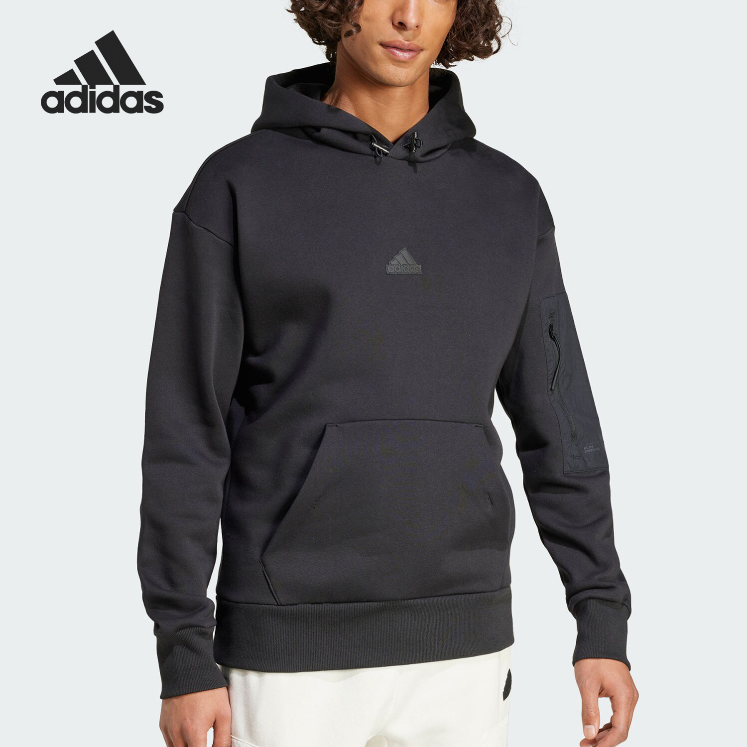 阿迪达斯男士连帽休闲运动卫衣