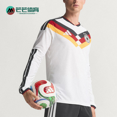 Adidas/阿迪达斯正品德国队男士针织修身足球运动长袖T恤JM1336