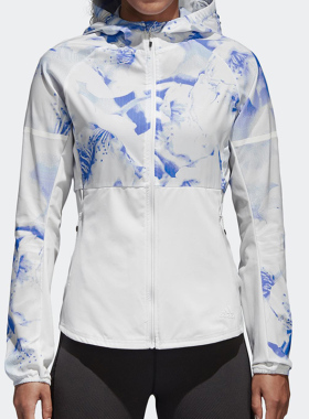 Adidas/阿迪达斯正品 新款女子连帽拉链运动夹克外套 CF9880