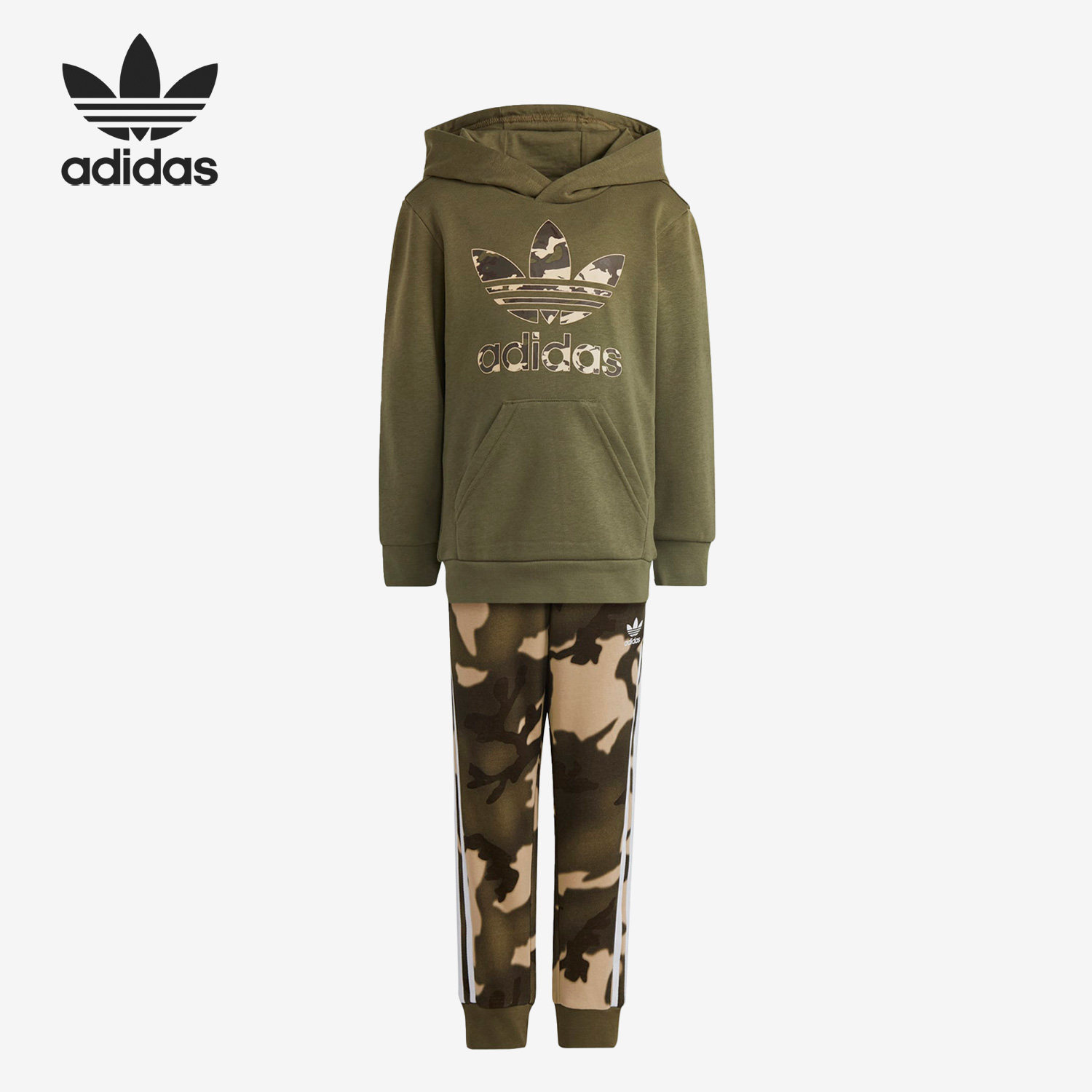 Adidas/阿迪达斯正品三叶草小童运动连帽卫衣长裤套装IC2133,童装/婴儿装/亲子装,套装,淘宝优惠券,粉丝福利购,淘宝优惠卷