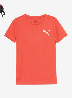 Puma/彪马正品T恤儿童橙色休闲舒适轻便经典透气短袖586980-25