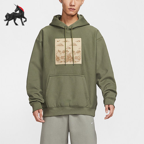 Nike/耐克正品Solo Swoosh男士休闲连帽针织加绒卫衣HV4115-222