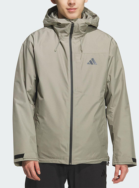 Adidas/阿迪达斯正品2025男士连帽保暖三合一羽绒内胆外套KQ5502