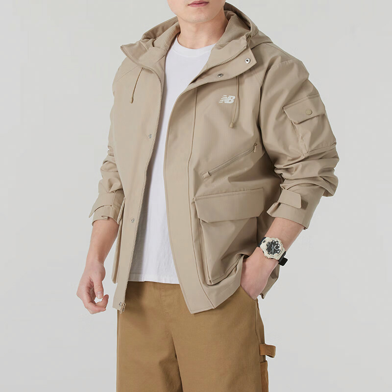 New Balance/NB正品新款男士运动连帽防风训练夹克AMJ51325-SOT
