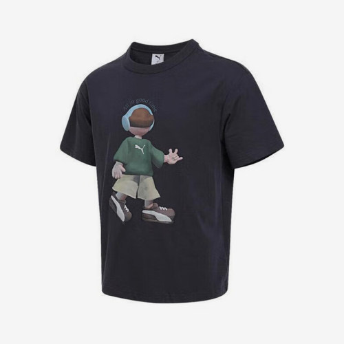 Puma/彪马正品2025男套头图案针织时尚运动圆领短袖T恤634792-16