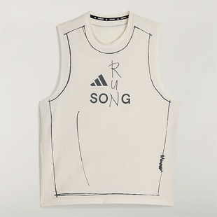 Adidas/阿迪达斯夏季男士运动跑步圆领经典舒适无袖背心T恤KT0775