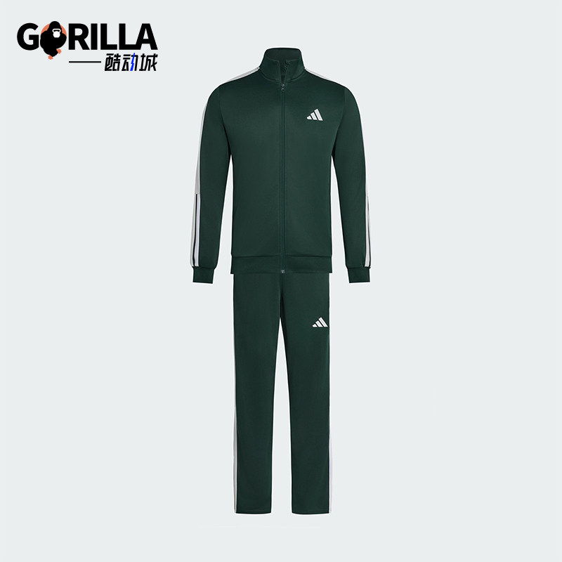 Adidas/阿迪达斯正品TRACKSUIT男女透气复古立领长袖套装KC6986 - 实物图