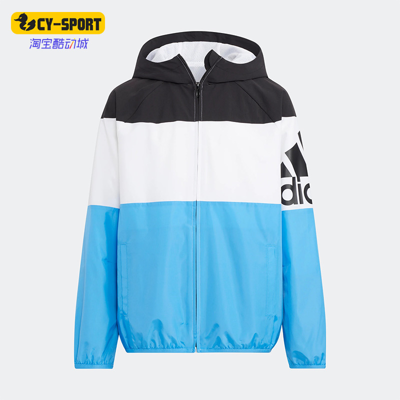 阿迪达斯正品儿童夏连帽夹克外套