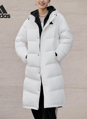 Adidas/阿迪达斯正品2025男女休闲户外运动保暖长款羽绒服KF6745